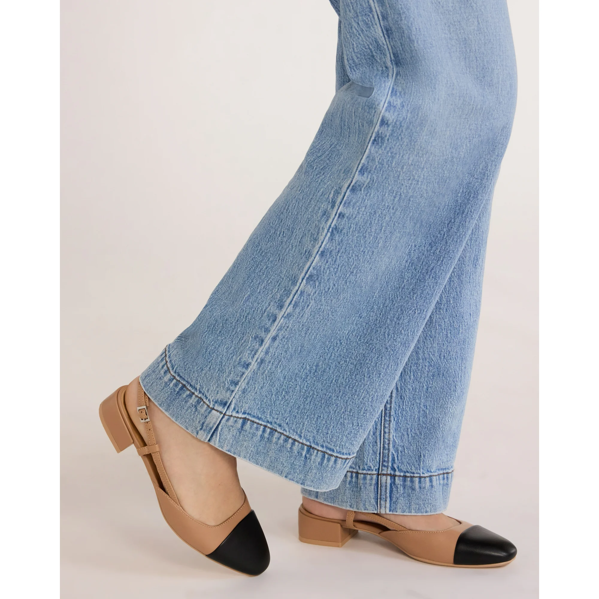 Time and Tru Women's Faux Leather Block Heel Slingbacks - Image 18