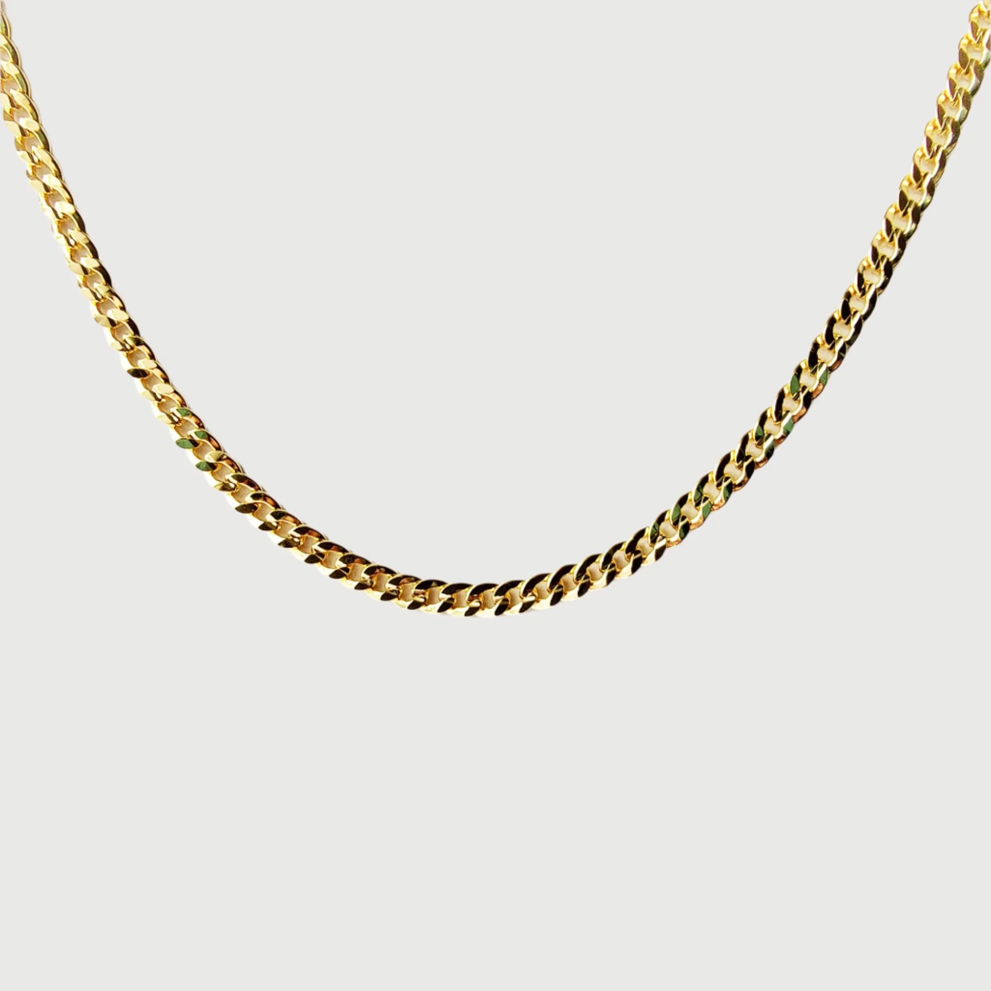 14kt Gold Chain Necklace, Cuban Chain Cross Necklaces for Women and Men, Best Christmas Gift for, Her, Him - 14kt Bonded Gold Jewelry by Artisan Jeweler - Image 6