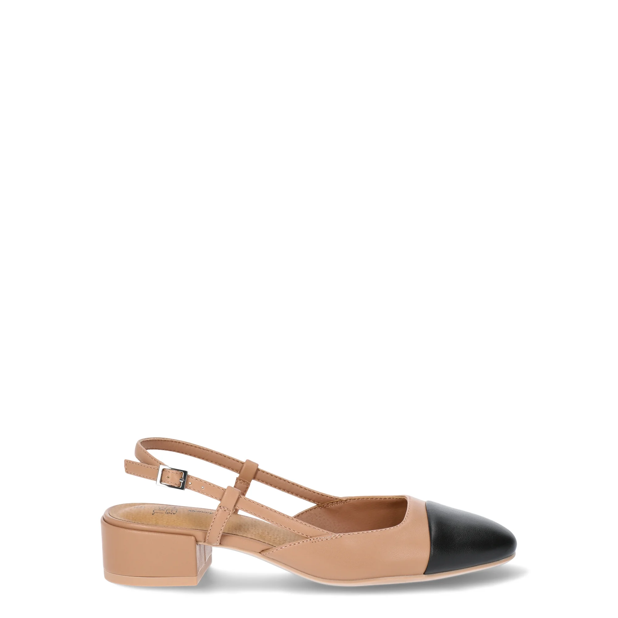 Time and Tru Women's Faux Leather Block Heel Slingbacks - Image 7