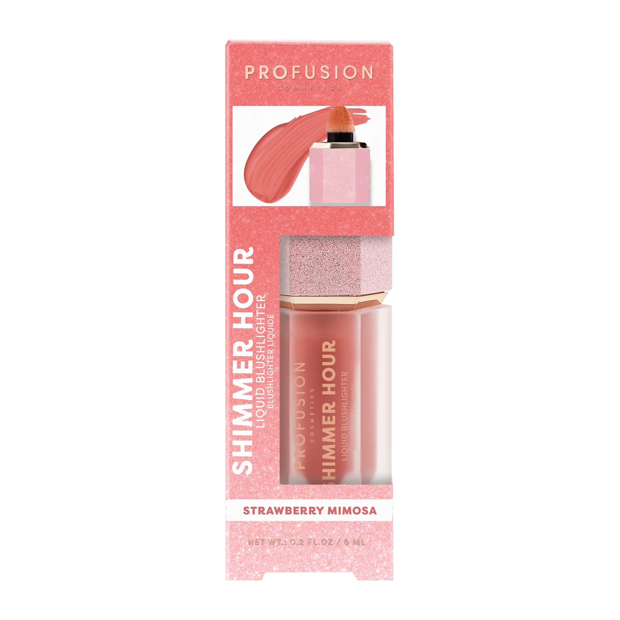 Profusion Cosmetics Blush Hour Shimmer Liquid Blush - Strawberry Mimosa - Image 9