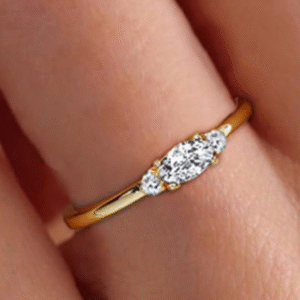 LUNVKY 18K Gold Plated Rings for Women Stackable Non Tarnish Knuckle CZ April Birthstone Ring with CZ Crystal Birthday Christmas Jewelry Gifts Teen Mom Adults Girfriend Stocking Stuffers Age Ideas