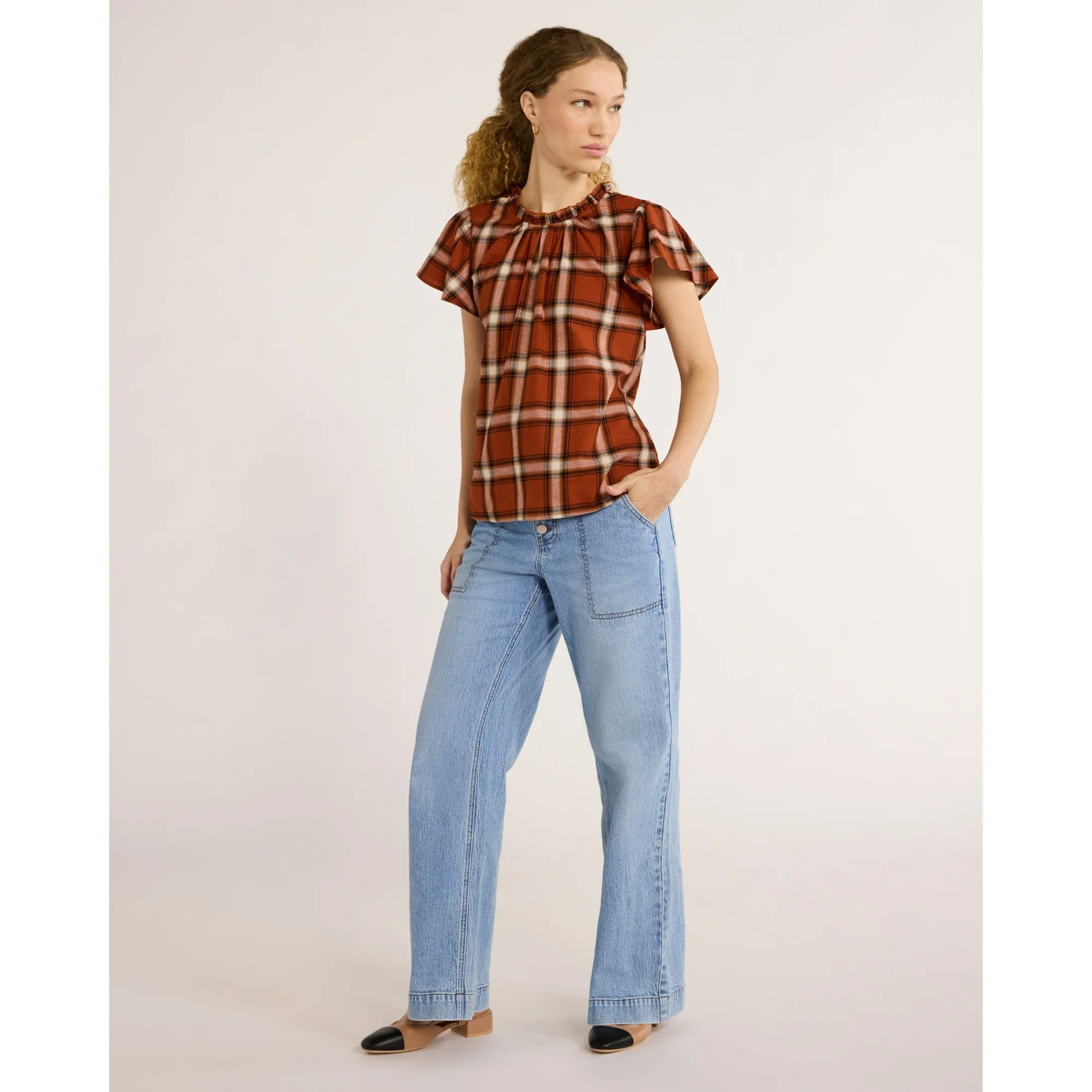 Time and Tru Women's Faux Leather Block Heel Slingbacks - Image 17