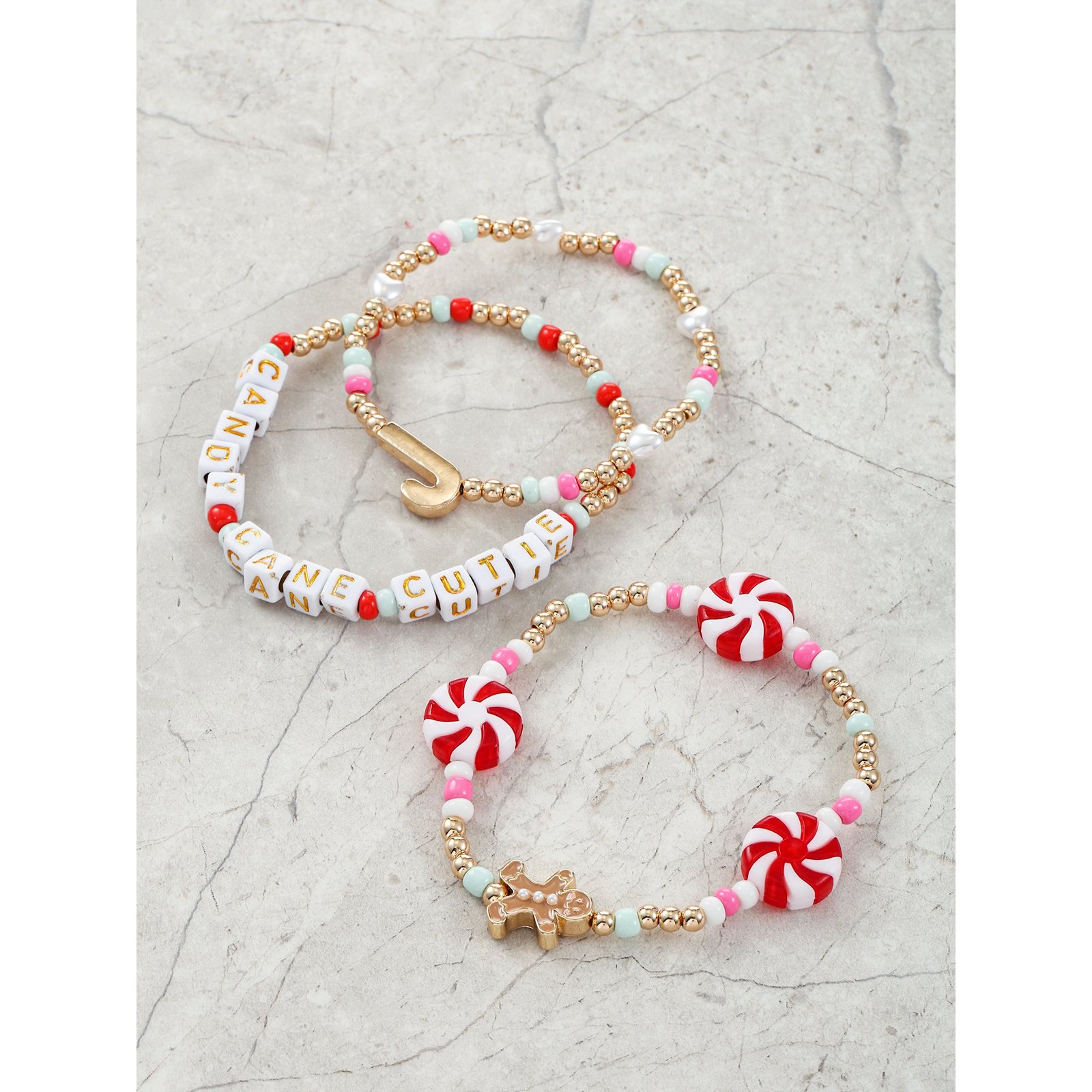 Holiday Time Stretch Bracelets, 3 Pieces - Image 2